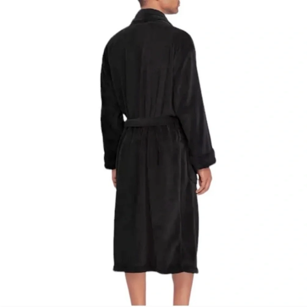 Polo Ralph Lauren Men’s Black Robe XL-Lightweight Travel-GYM GUYS FOR YOU ✈️🏋️